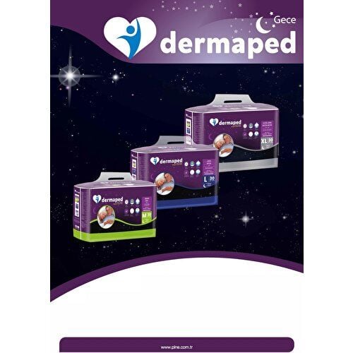 Dermaped Gece Large 100-150 cm 30'lu Bel Bantlı Yetişkin Hasta Bezi