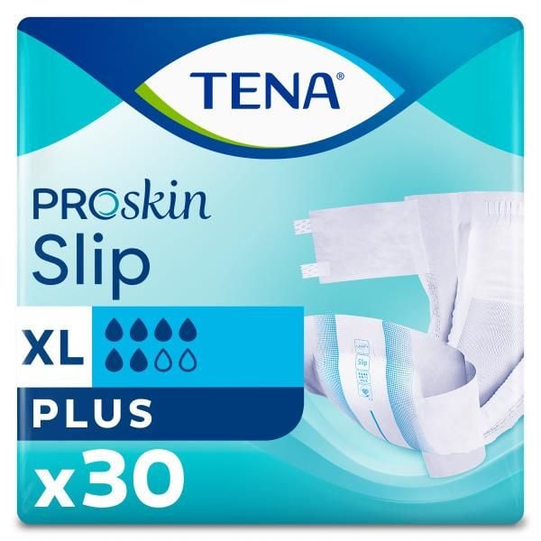 Tena Proskin Slip Plus 6 damla Ekstra Büyük Boy Xlarge Belbantlı Hasta Bezi 30'lu paket