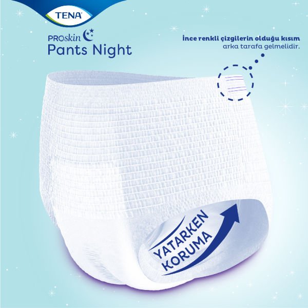 Tena ProSkin Pants Night Large Büyük Beden Gece için Süper Emici Külot 30 lu paket