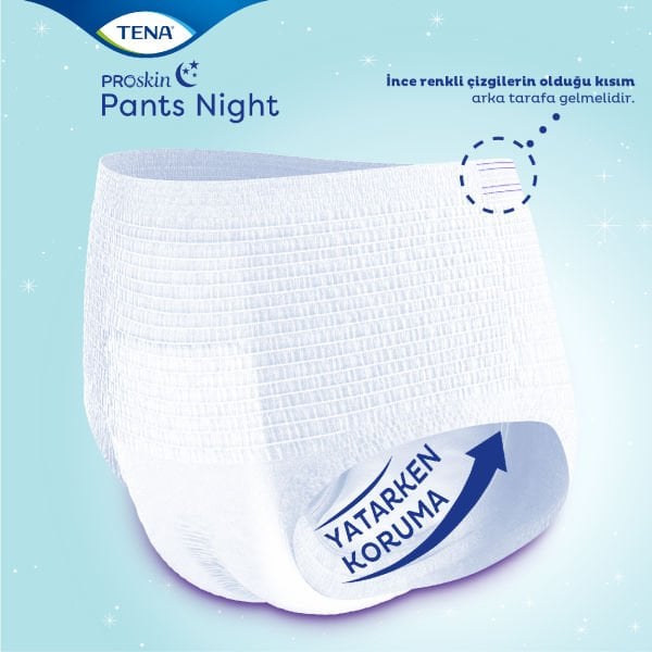 Tena ProSkin Pants Night Large Büyük Beden Gece için Süper Emici Külot 10 lu paket