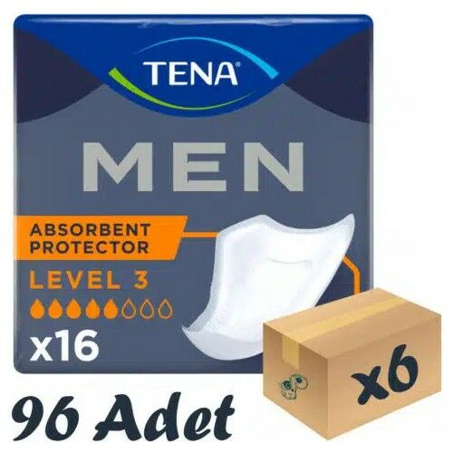 Tena Men Level 3 Erkek Mesane Pedi 16 lı 6 paket / 96 adet
