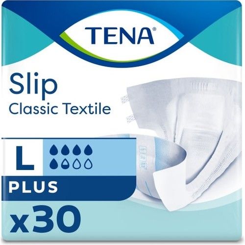 Tena Slip Classic Tekstil 5,5 damla Büyük Boy Large Belbantlı Hasta Bezi 30'lu 3 paket / 90 adet