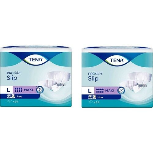 Tena Proskin Slip Maxi 8 damla Büyük Boy Large Belbantlı Hasta Bezi 24'lü 2 paket / 48 adet