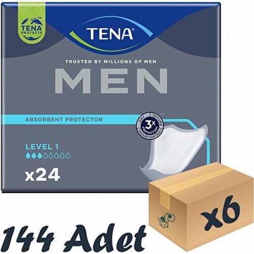 Tena Men Level 1 Erkek Mesane Pedi 24'li 6 paket / 144 adet