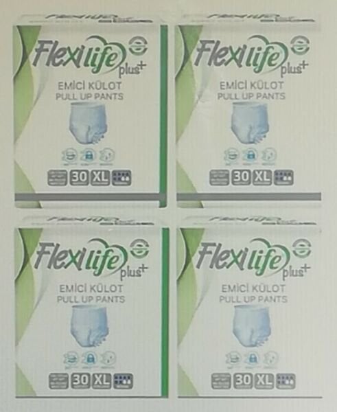 Flexilife Plus Emici Külot Ekstra Büyük Boy Xlarge 30'lu 4 paket / 120 adet