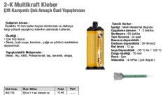 Çift karışımlı çok amaçlı özel yapıştırıcısı 50 ml.