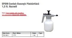 Epdm contalı basınçlı püskürtme kabı 1,5 lt hazneli