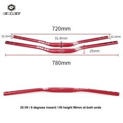 Enlee BH-40 Alüminyum Siyah 31.8 780mm Riser Mtb Gidonu