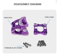 Enlee Alüminyum Siyah 31.8 35mm Kısa Gidon Boğazı