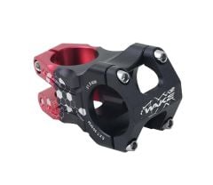 Wake Alüminyum Siyah / Kırmızı 31.8 50mm Kısa Gidon Boğazı