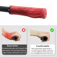 Crosssell Avuç İçi Destekli Ergonomik Scooter / Bisiklet Elcik Siyah