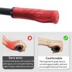 Crosssell Avuç İçi Destekli Ergonomik Scooter / Bisiklet Elcik Mor