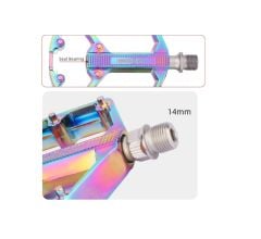 Meroca Rainbow Alüminyum Platformlu Bisiklet Pedalı