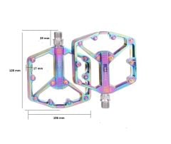 Meroca Rainbow Alüminyum Platformlu Bisiklet Pedalı