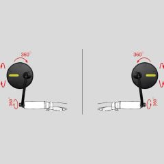 Lexis Flank 96 Universal Optik Dış Bükey Geniş Açılı Gidon Ucu Bağlantılı Bisiklet / E-Bike / E-Scooter / Atv / Motosiklet Aynası