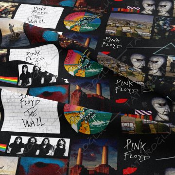 Pink Floyd Albüm Kapakları Desenli Kumaş Model-2