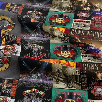 Guns N'roses Klasik Rock Albüm Kapakları Desenli Kumaş