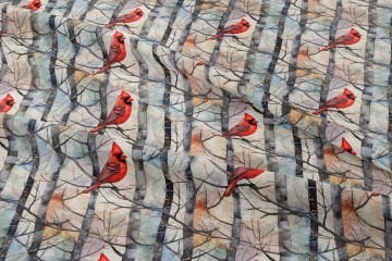 Yılbaşı Koleksiyonu-Ağaçlar Arasında Kırmızı Cardinal Kuşları