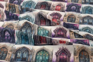 Pop Art Kumaş Gothic Kapılar