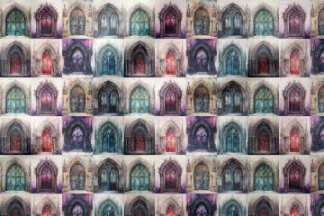 Pop Art Kumaş Gothic Kapılar