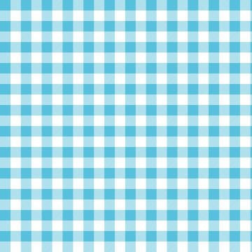 Yaz Koleksiyonu - Soft Renkler Bebe Mavi Gingham Ekose Dekoratif Dijital Baskı Kumaş