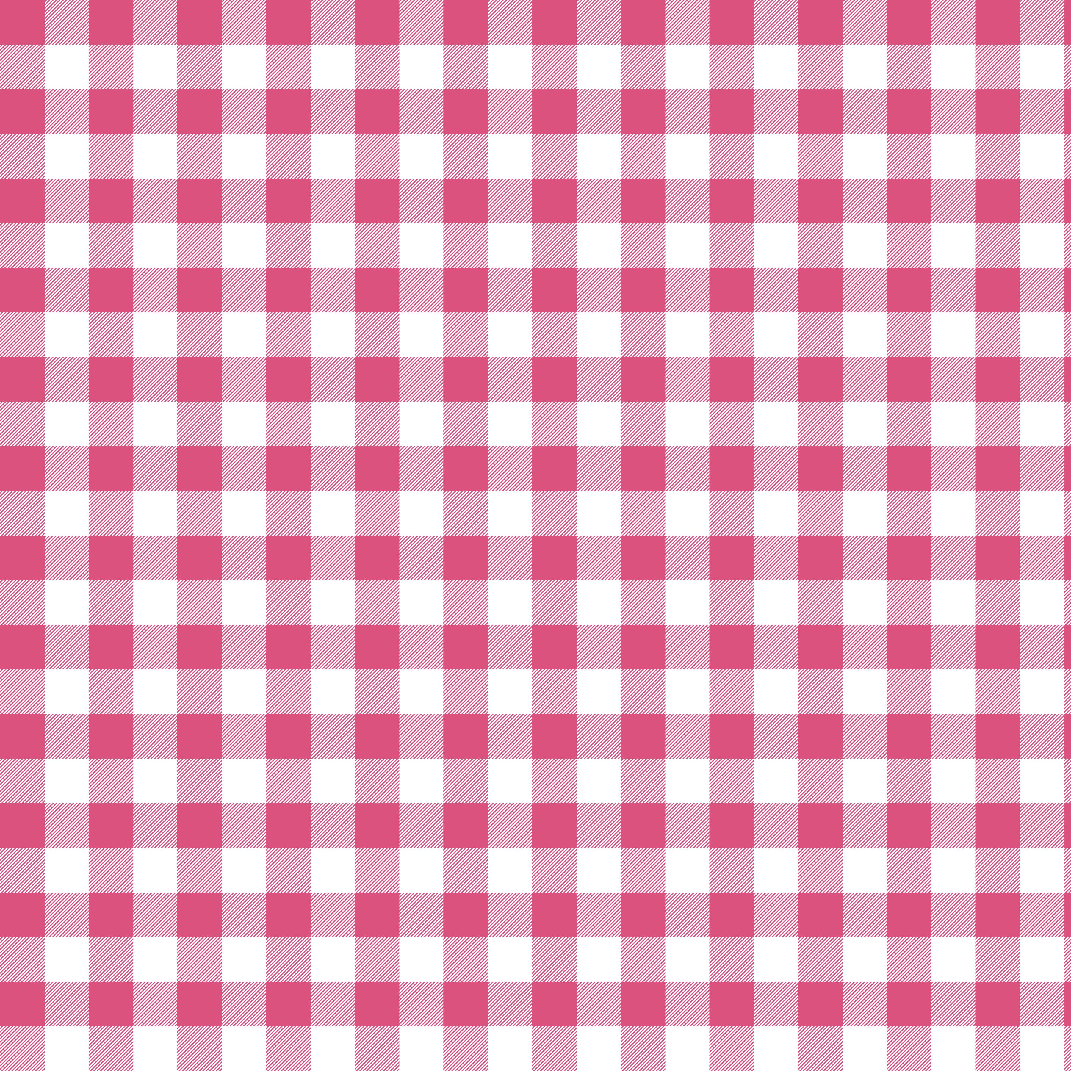 Yaz Koleksiyonu - Soft Renkler Kiraz Pembe Gingham Ekose Dekoratif Dijital Baskı Kumaş