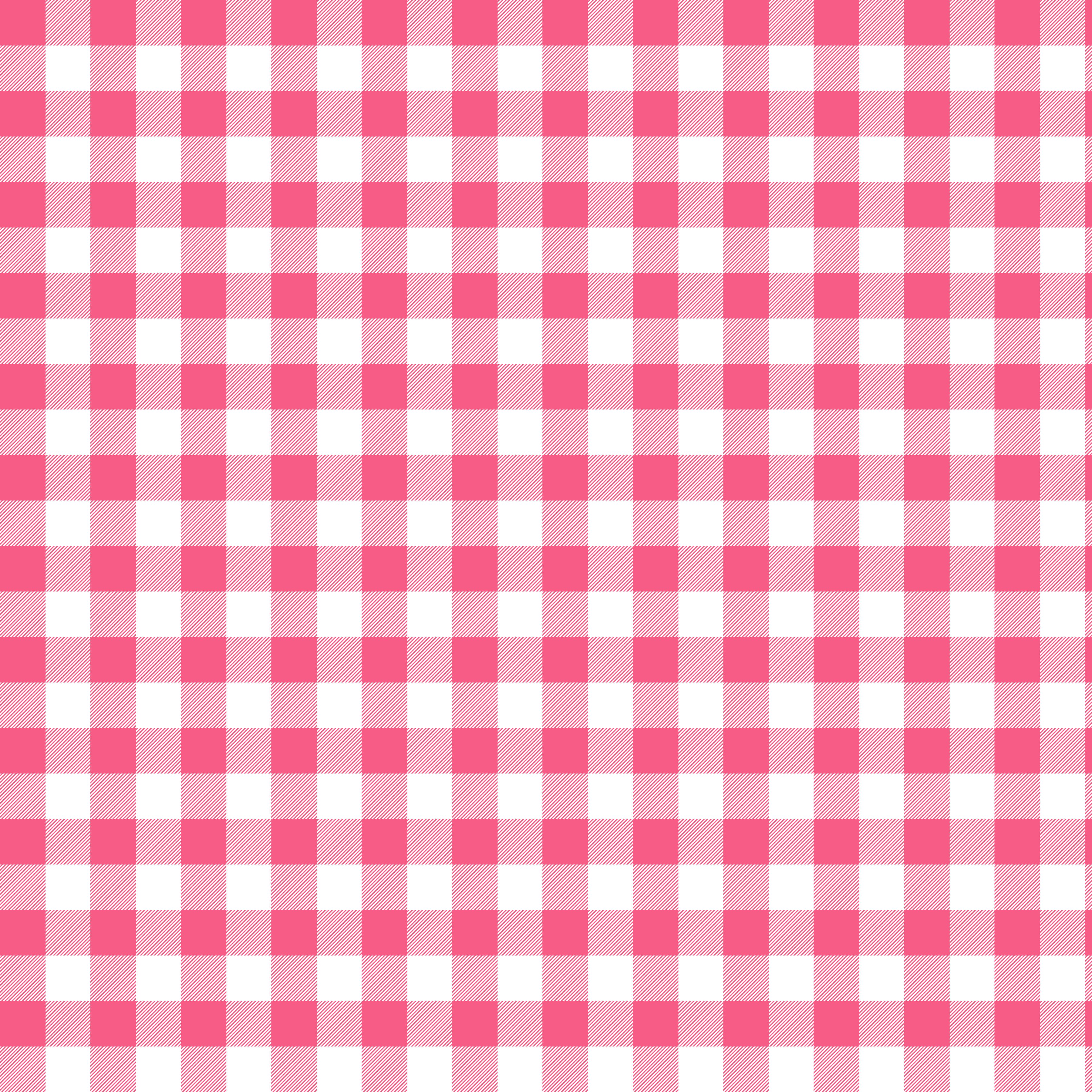 Yaz Koleksiyonu - Soft Renkler Horoz İbiği Pembe Gingham Ekose Dekoratif Dijital Baskı Kumaş