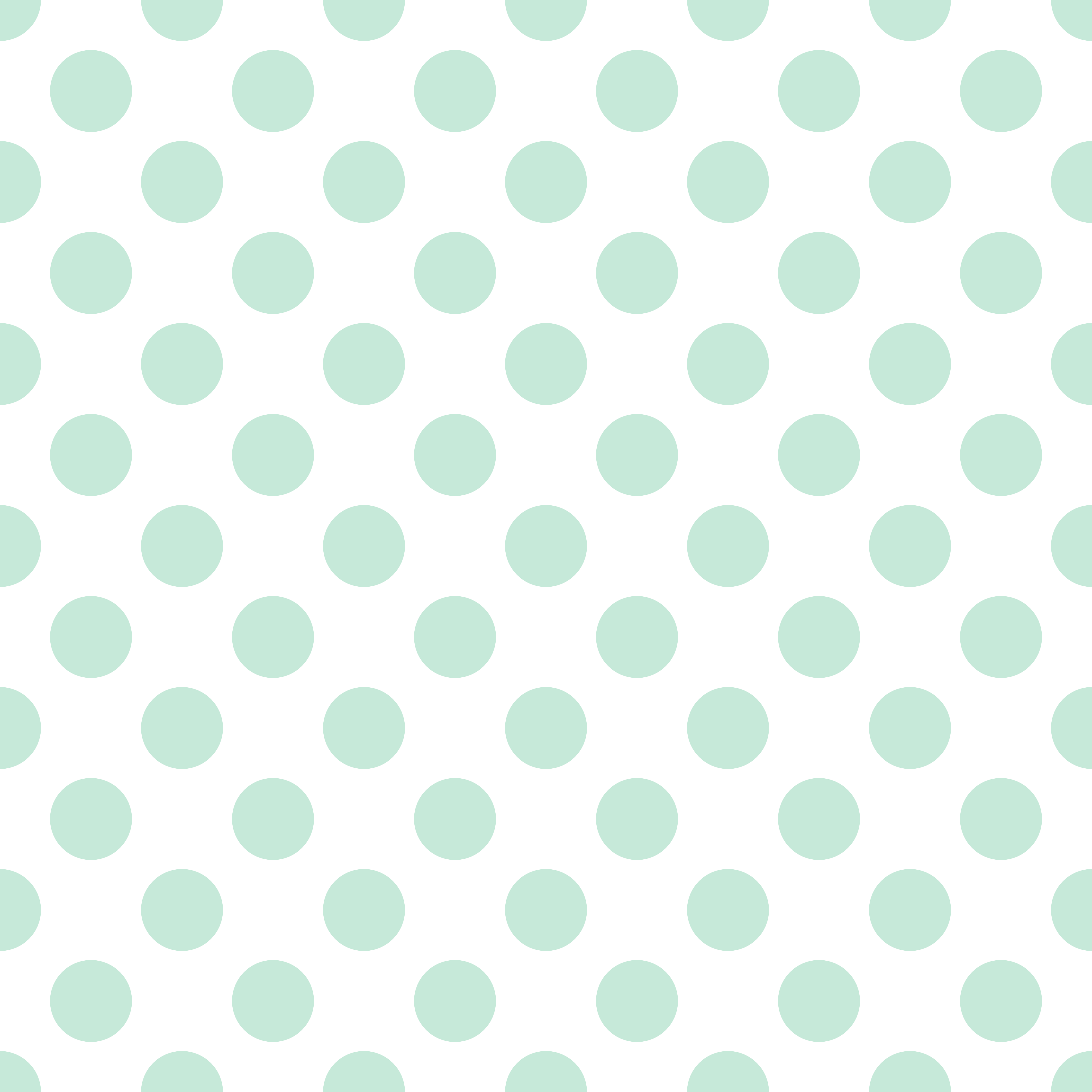Polka Dot  1 cm Beyaz - Yosun Yeşili Puantiye Dekoratif Baskı Kumaş