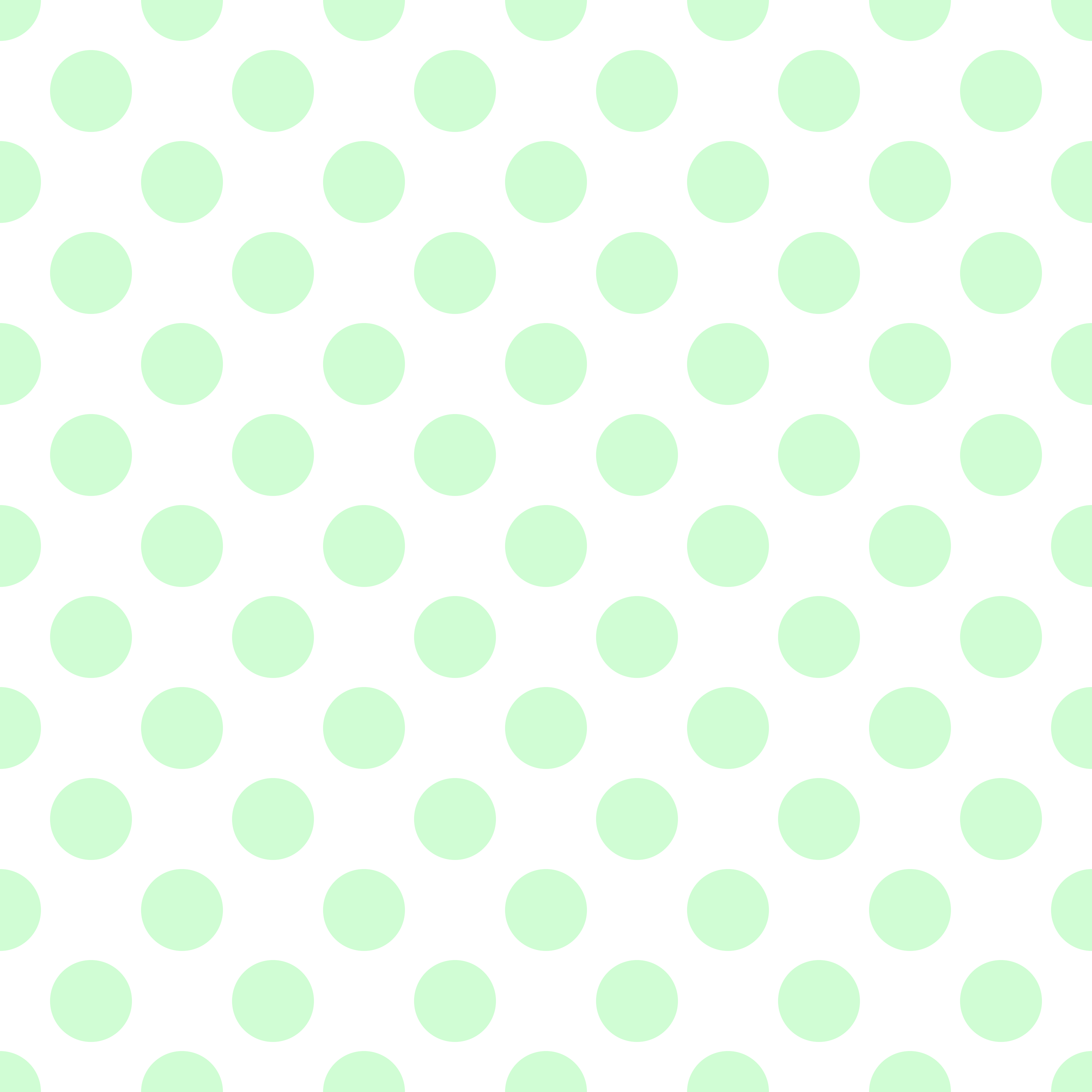 Polka Dot 1 cm  Beyaz - Çay Yeşili Puantiye Dekoratif Baskı Kumaş