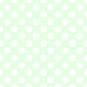 Polka Dot 1 cm Soluk Deniz Yeşili - Beyaz Puantiye Dekoratif Baskı Kumaş