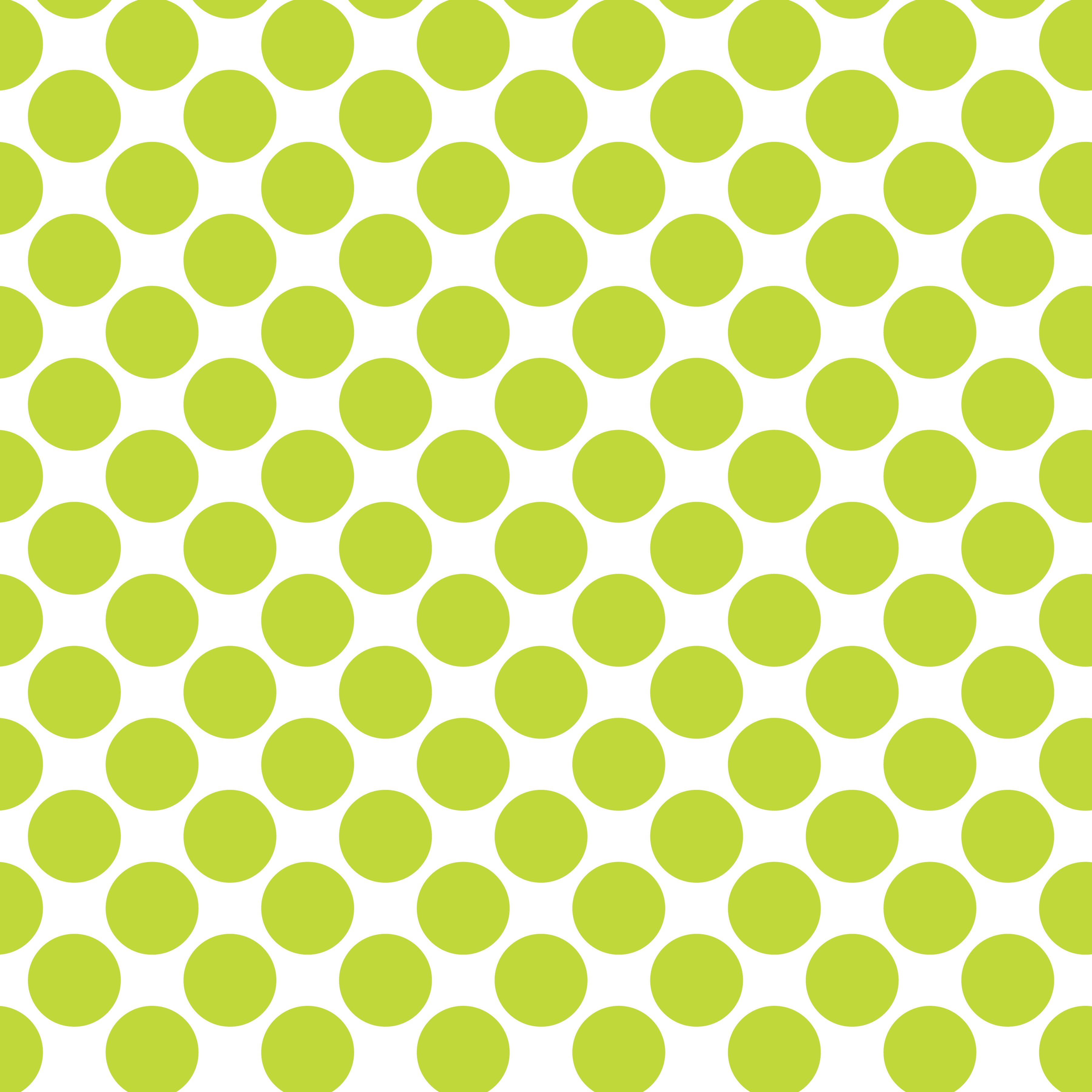 Polka Dot 1 cm Beyaz - Yeşil Sarı Puantiye Dekoratif Baskı Kumaş