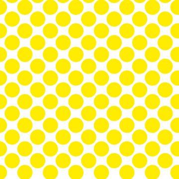 Polka Dot 1 cm Beyaz - Limon Puantiye Dekoratif Baskı Kumaş