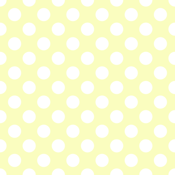 Polka Dot 1 cm Açık Sarı - Beyaz Puantiye Dekoratif Baskı Kumaş