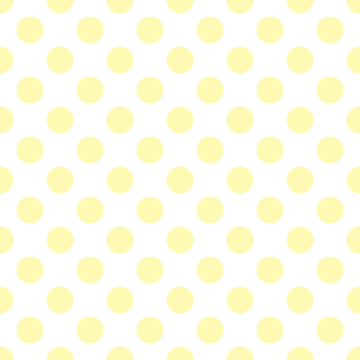 Polka Dot 1 cm Beyaz - Açık Sarı Puantiye Dekoratif Baskı Kumaş