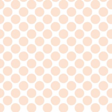 Polka Dot 1 cm Beyaz - Beyazlatılmış Badem Puantiye Dekoratif Baskı Kumaş