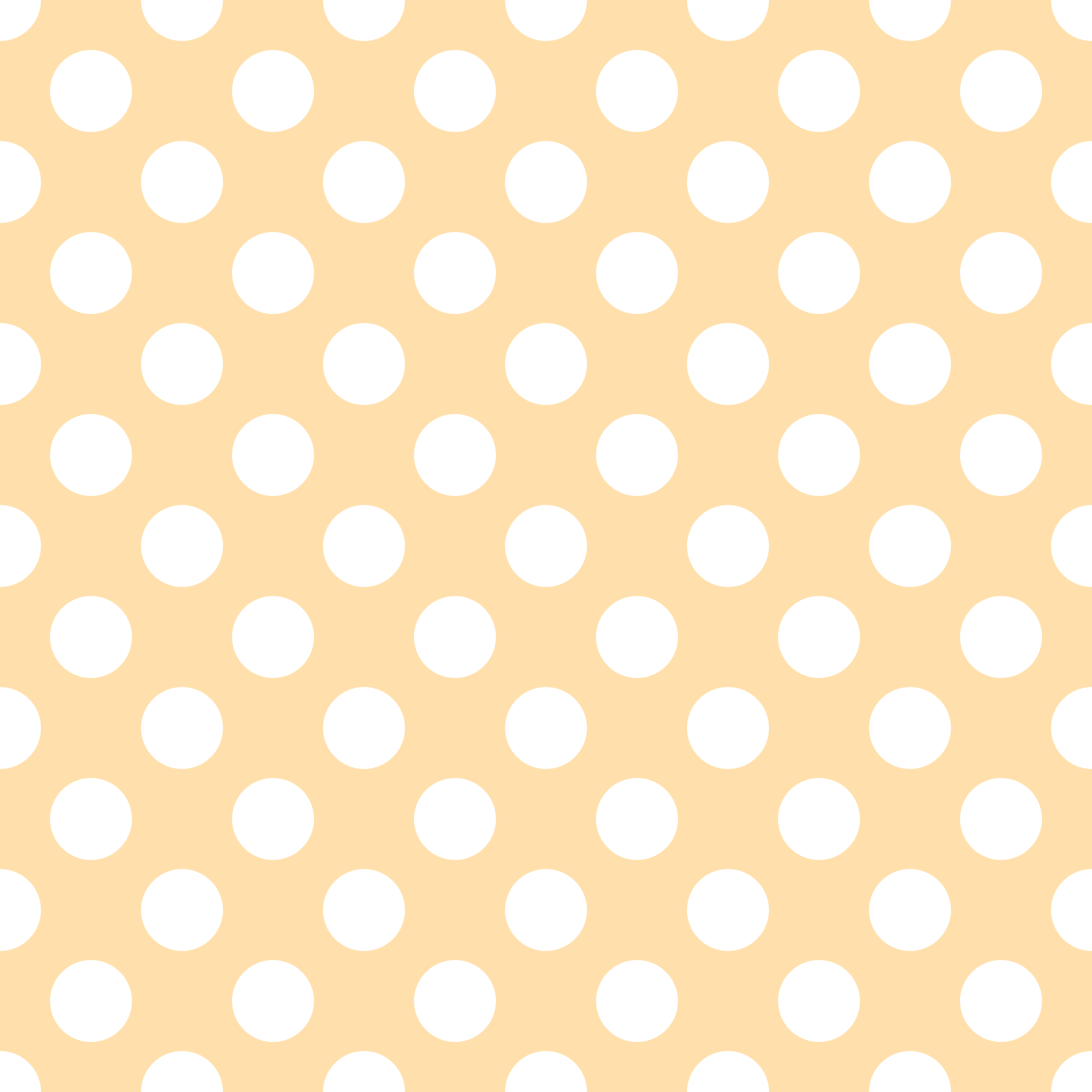 Polka Dot 1 cm Bisküvi - Beyaz Puantiye Dekoratif Baskı Kumaş