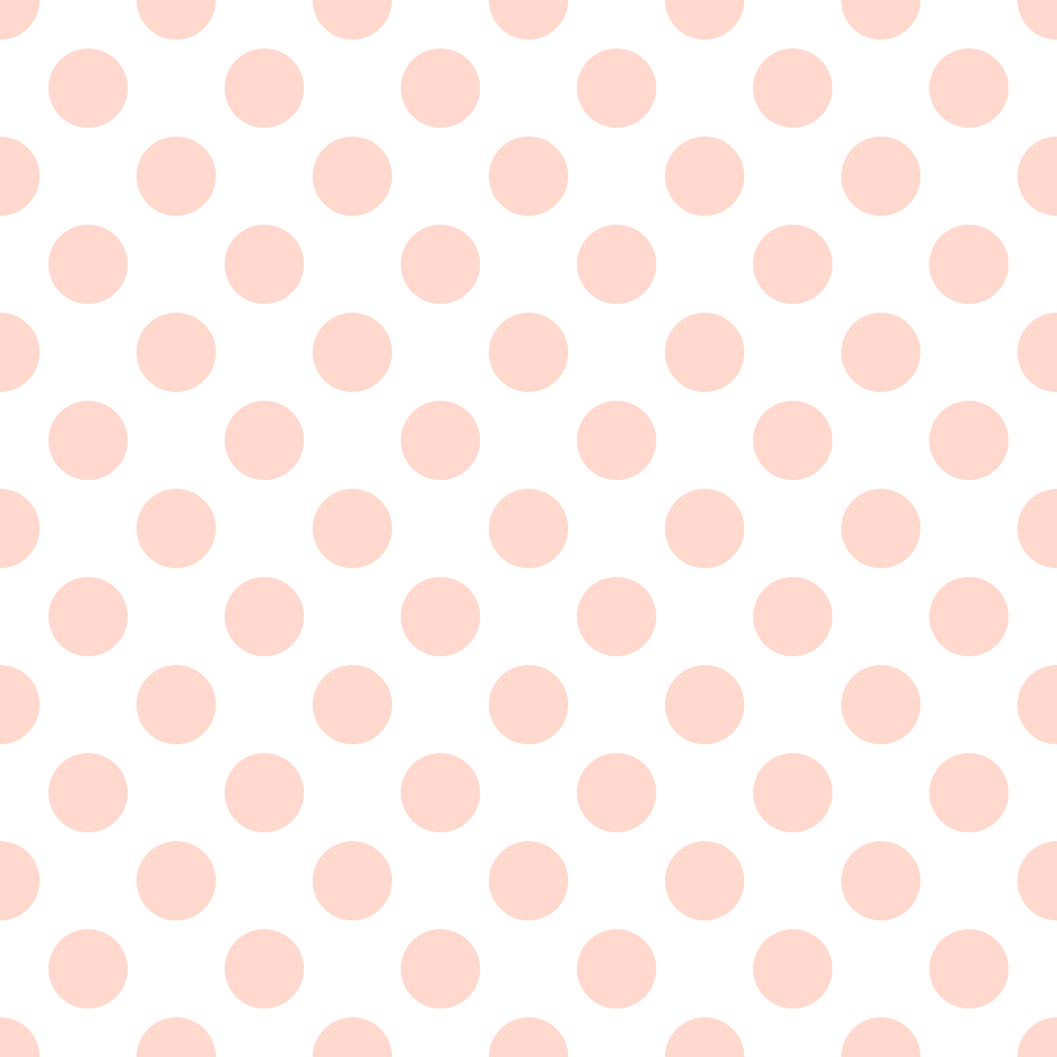 Polka Dot 1 cm Beyaz - Papaya Puantiye Dekoratif Baskı Kumaş