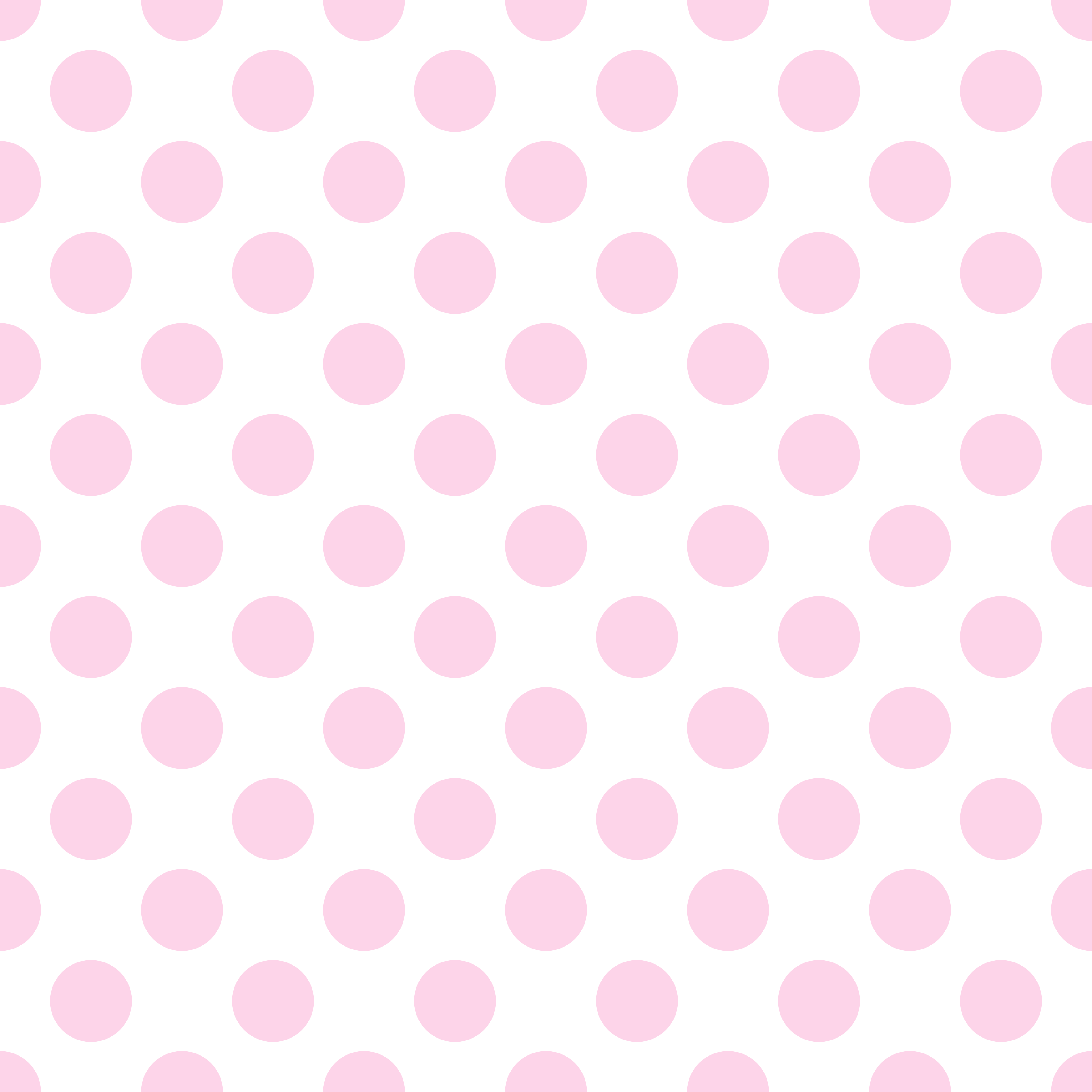 Polka Dot 1 cm Beyaz - Şirin Pembe Puantiye Dekoratif Baskı Kumaş