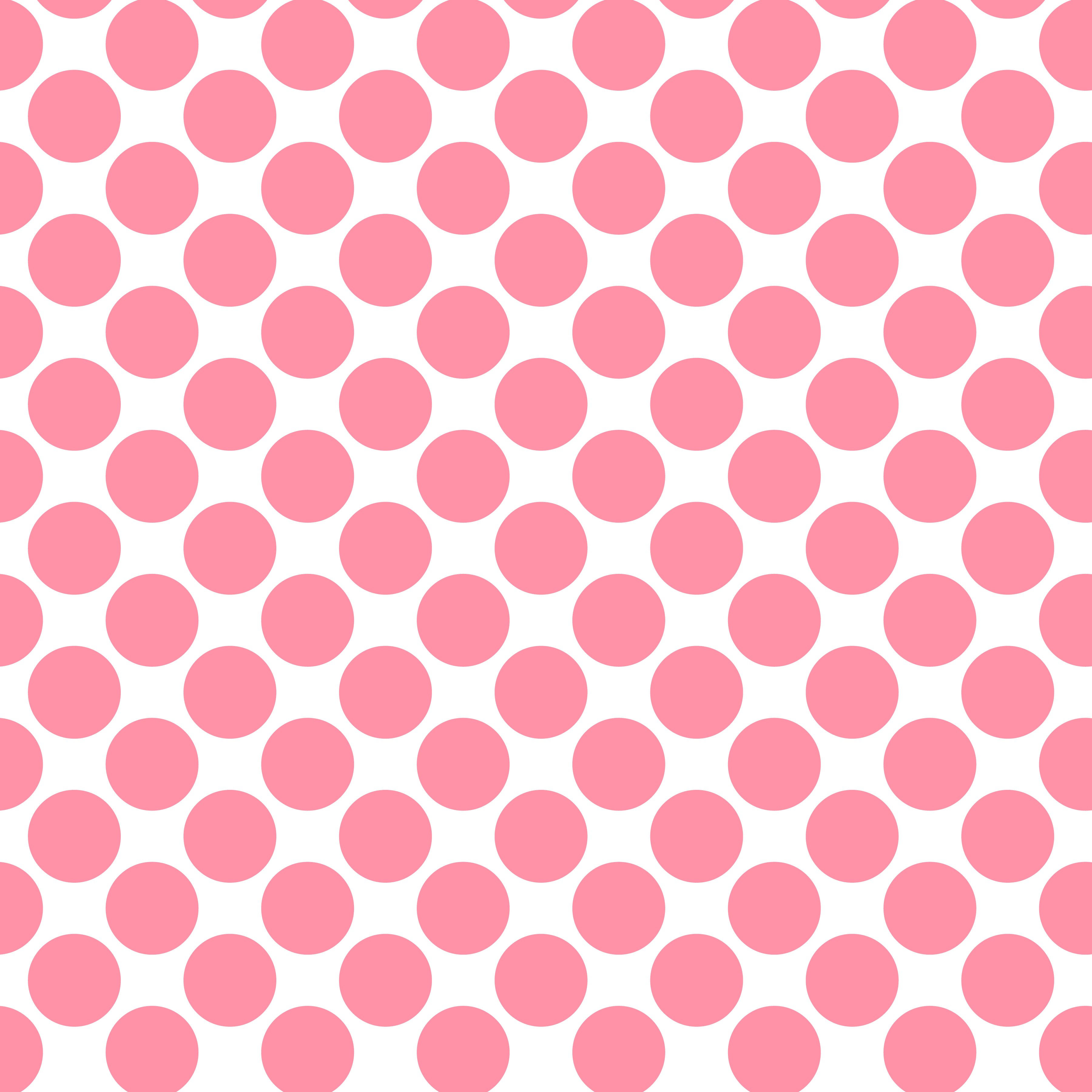 Polka Dot 1 cm Beyaz -  Pembe Alabalık Puantiye Dekoratif Baskı Kumaş