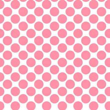 Polka Dot 1 cm Beyaz -  Pembe Alabalık Puantiye Dekoratif Baskı Kumaş