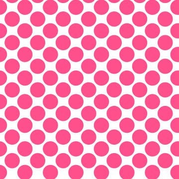 Polka Dot 1 cm Beyaz - Fransız Gül Pembesi Puantiye Dekoratif Baskı Kumaş