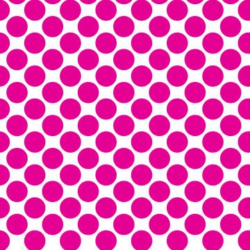 Polka Dot 1 cm Beyaz - Shocking Pembesi Puantiye Dekoratif Baskı Kumaş