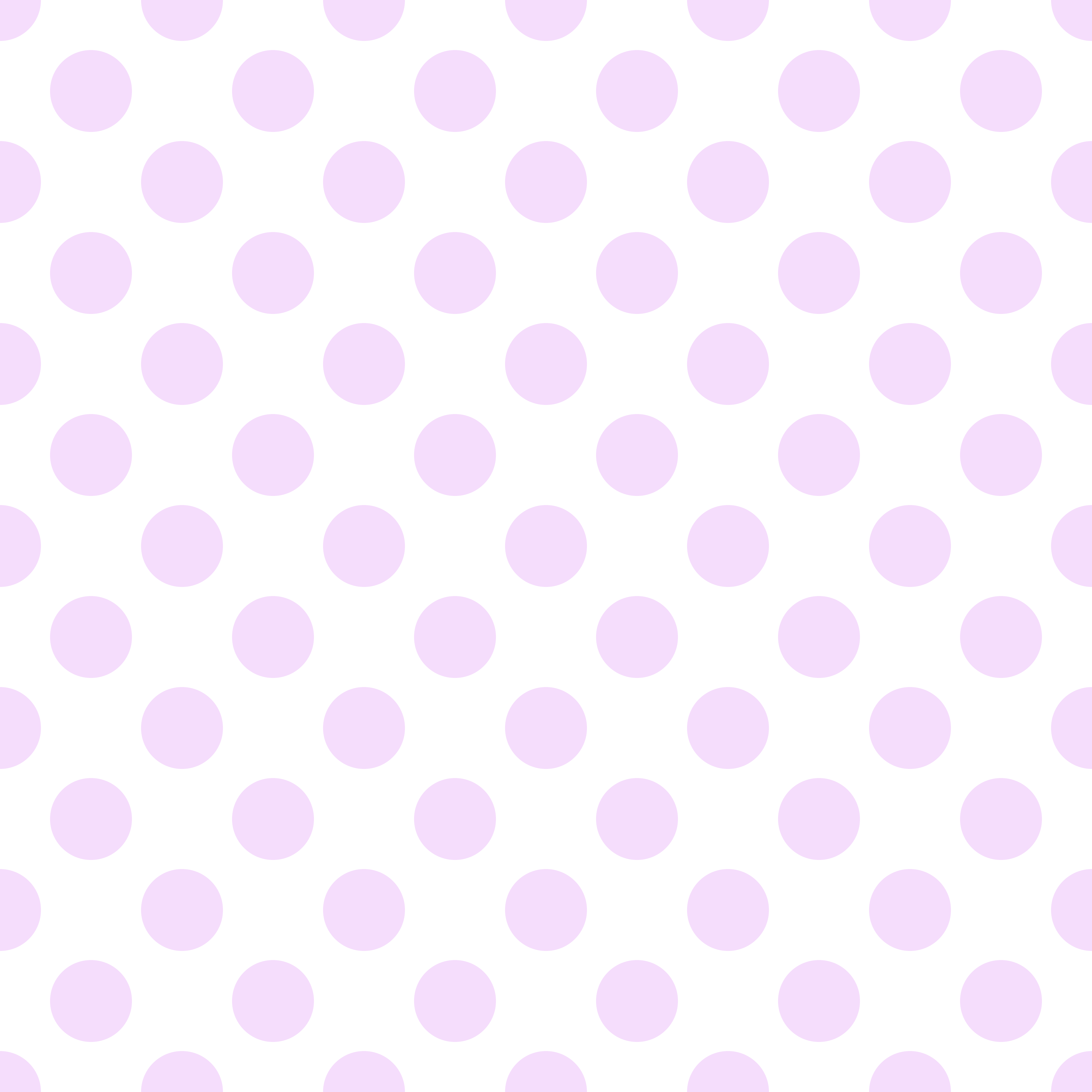Polka Dot 1 cm Beyaz - Lavender Puantiye Dekoratif Baskı Kumaş