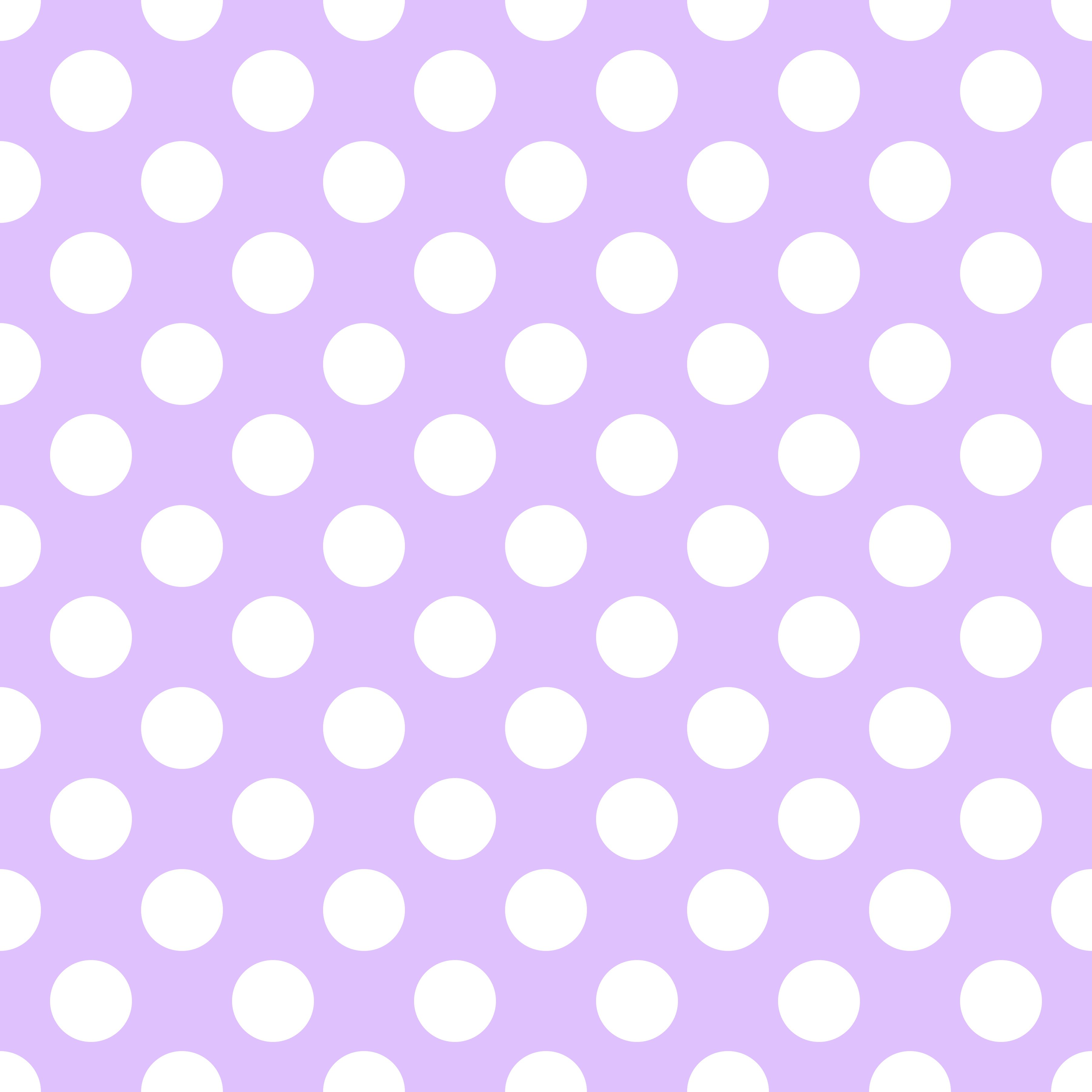 Polka Dot 1 cm Mor Salkım Rengi - Beyaz Puantiye Dekoratif Baskı Kumaş