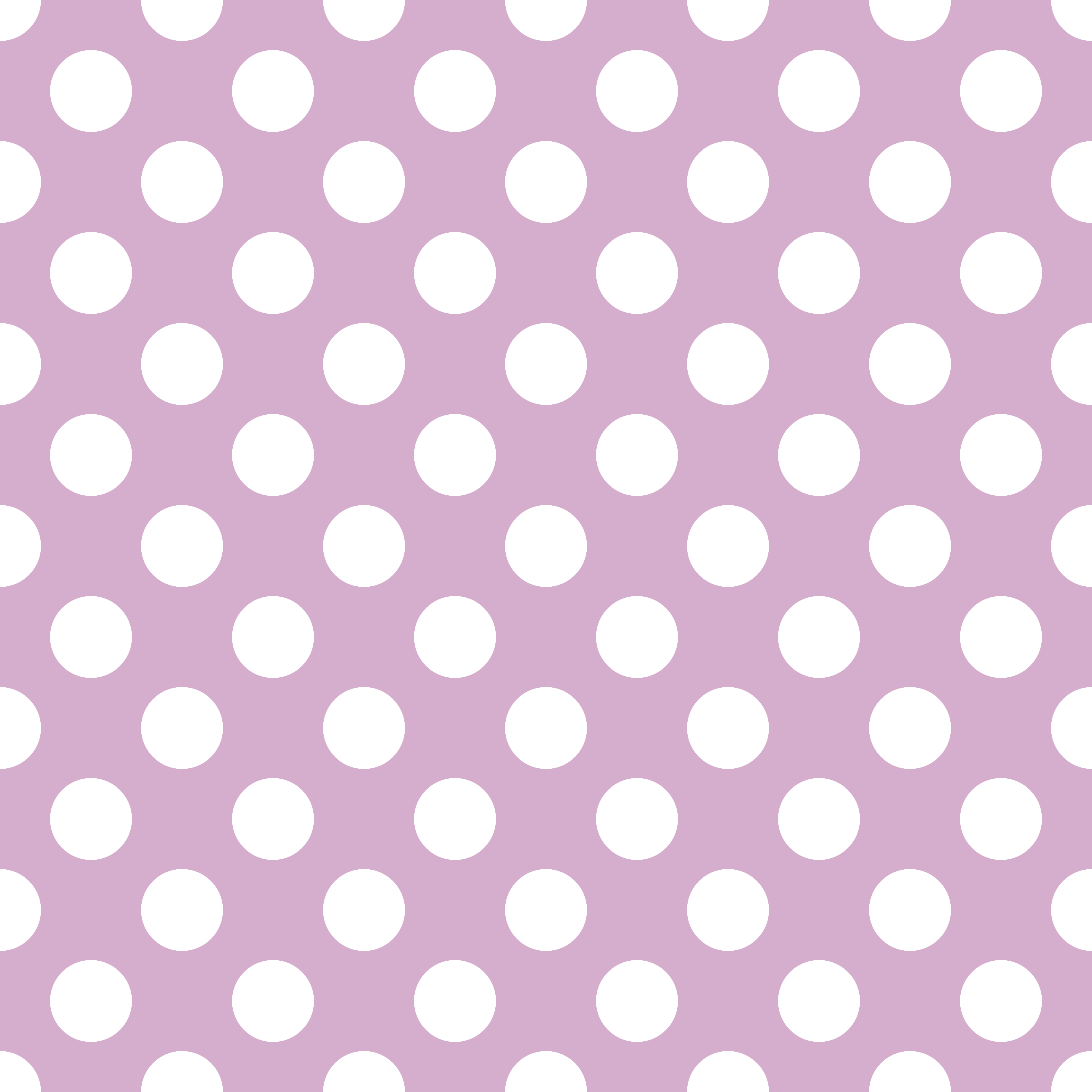 Polka Dot 1 cm Lila - Beyaz Puantiye Dekoratif Baskı Kumaş