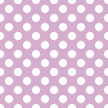 Polka Dot 1 cm Lila - Beyaz Puantiye Dekoratif Baskı Kumaş