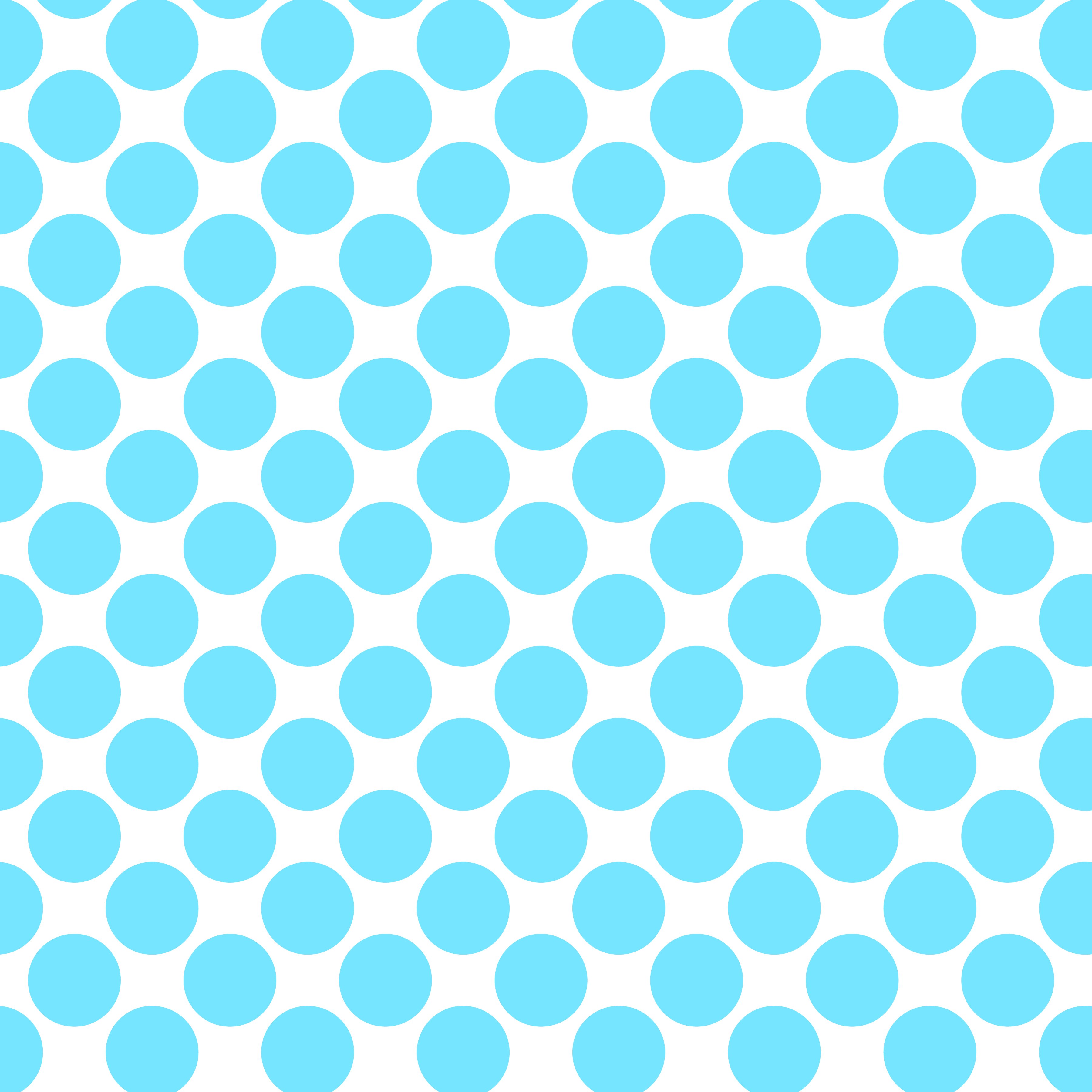 Polka Dot 1 cm Beyaz - Light Sky Blue Puantiye Dekoratif Baskı Kumaş