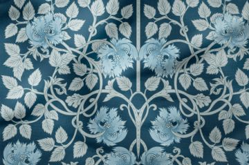 William Morris Koleksiyonu-Mavi Yapraklı Çiçekler
