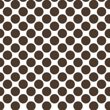 Polka Dot 1 cm Beyaz - Karaciğer Rengi Puantiye Dekoratif Baskı Kumaş