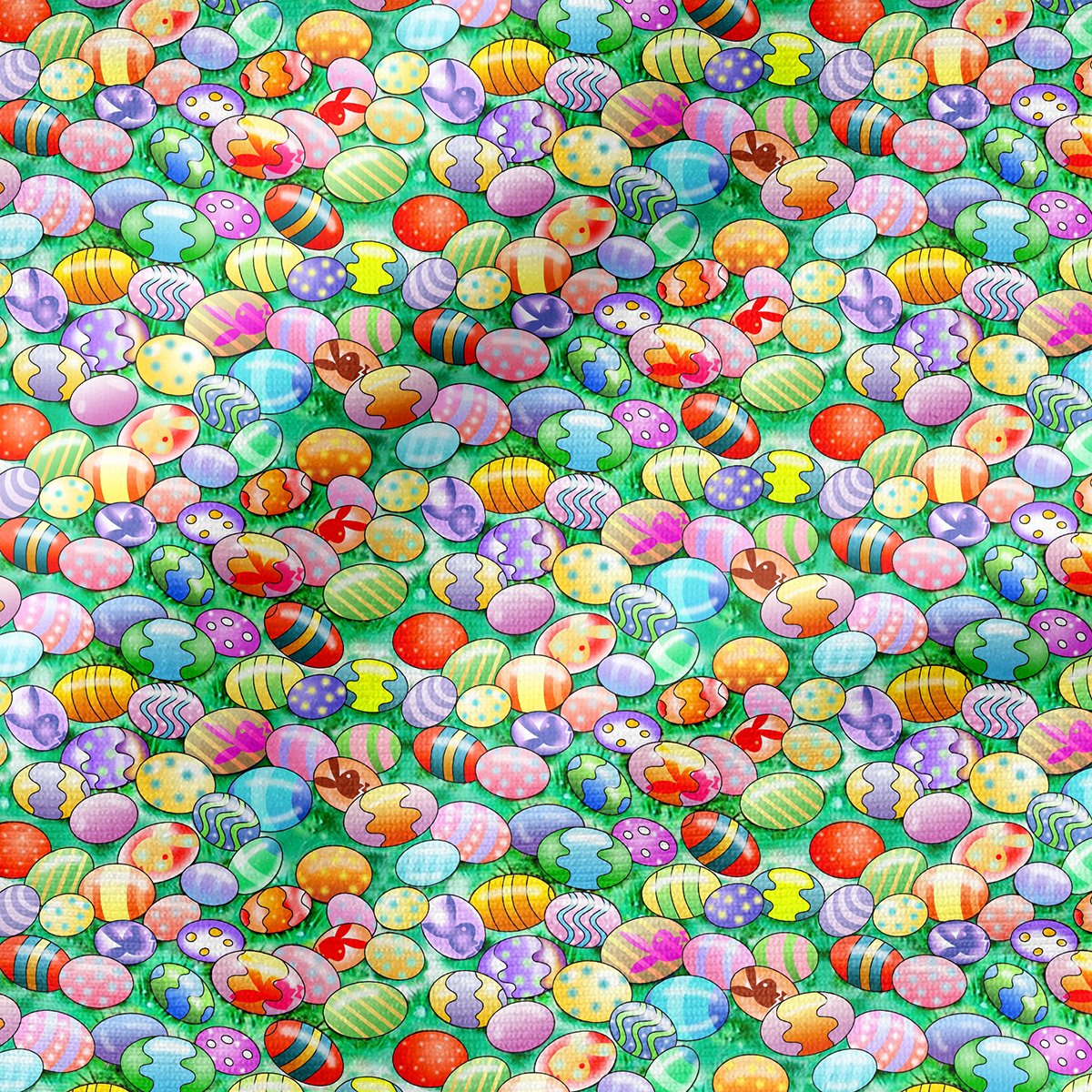 Happy Easter- Renkli Paskalya Yumurtaları Desenli Kumaş